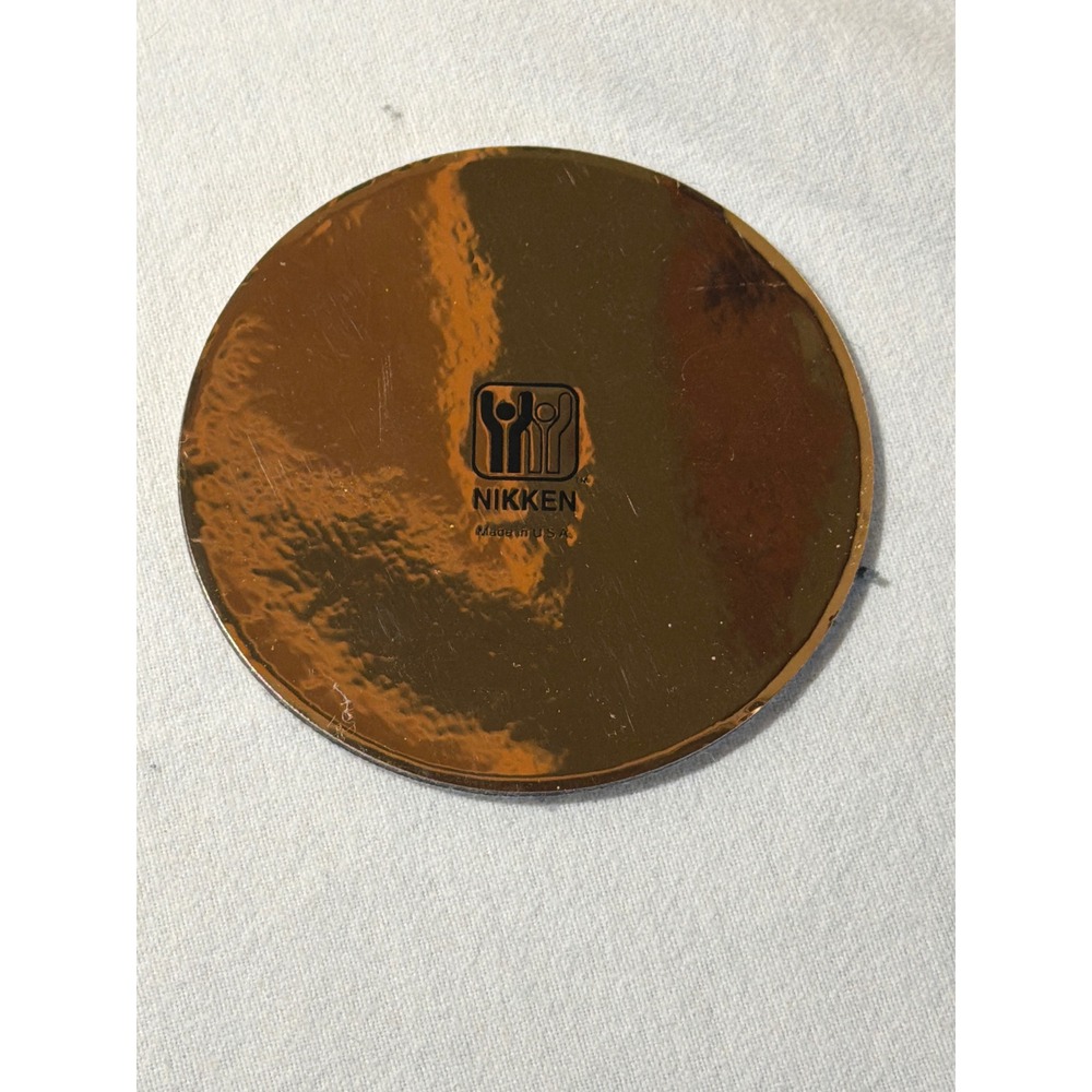 Nikken Kenko Magnetic Gold Tone Disc Made in USA Vintage Wellness Accessory